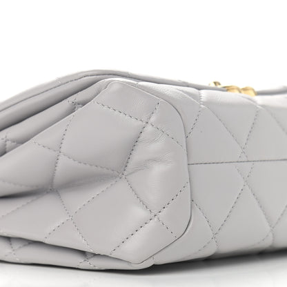 Chanel Lambskin Quilted Medium Color Match Flap Grey 8 of 10