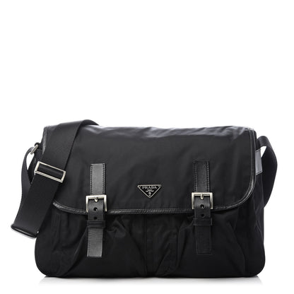 Prada Nylon Vela Messenger Bag Black 1 of 12
