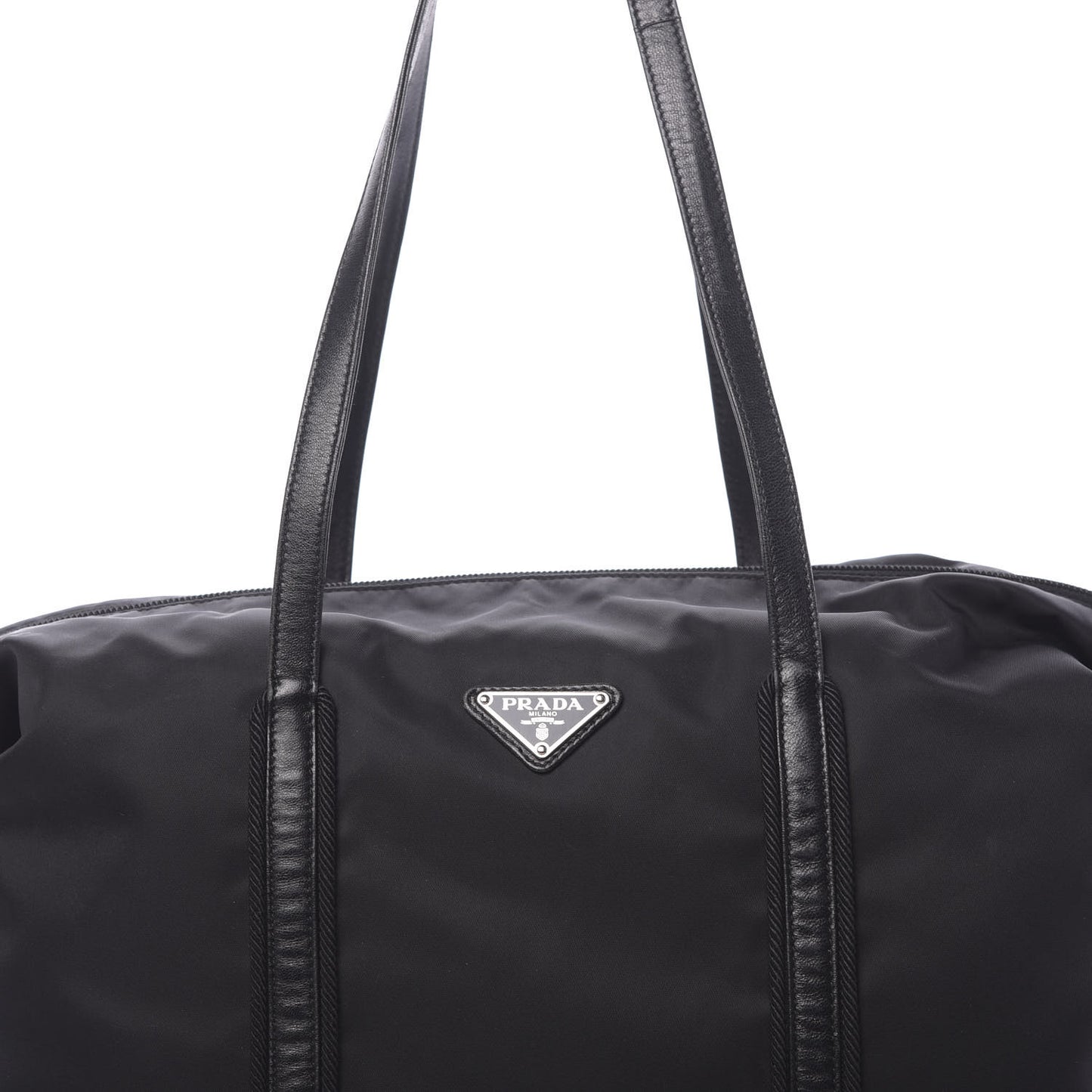 Tessuto Nylon Tassel Duffel Bag Black
