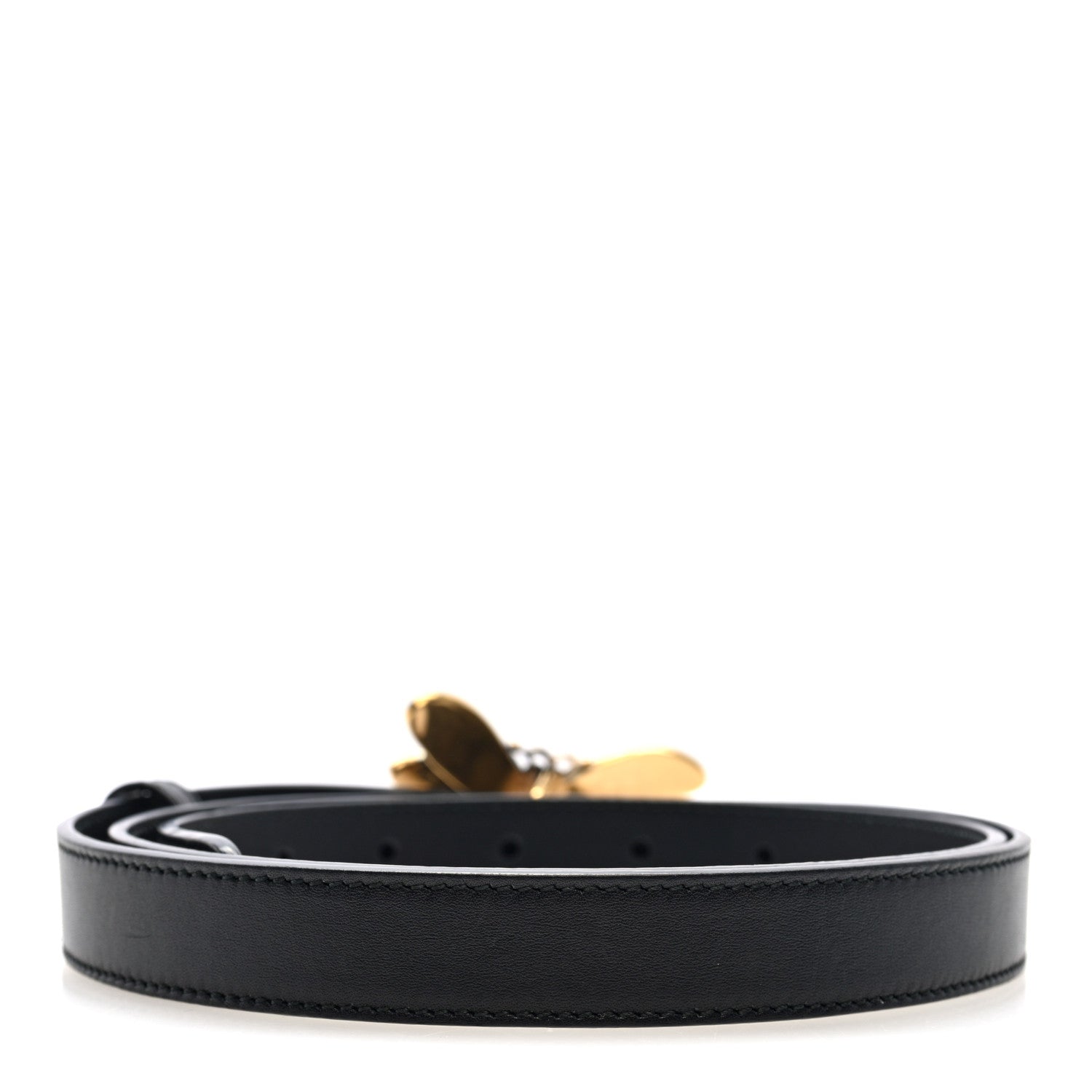 Gucci Calfskin Queen Margaret Bee Belt 95 38 Black 2 of 4
