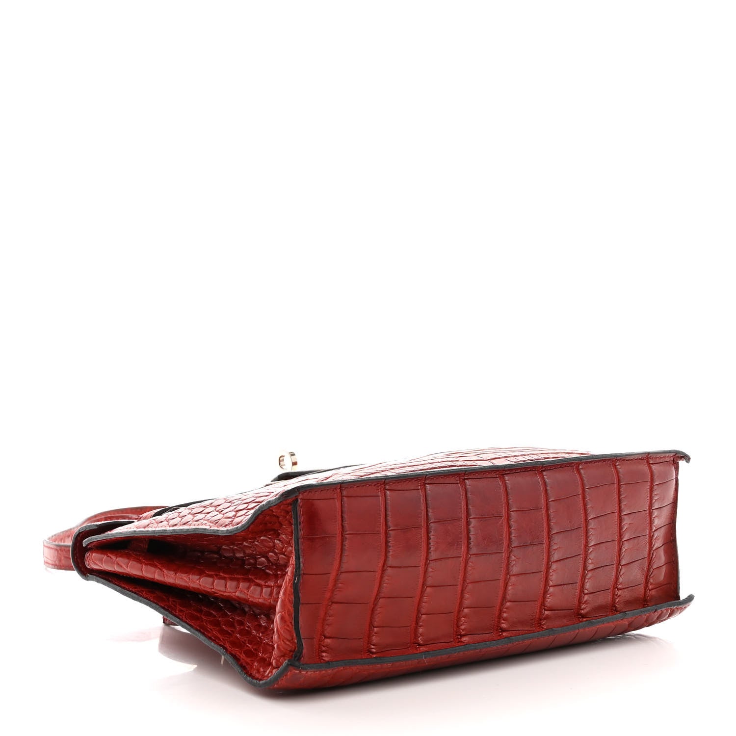 Hermes Matte Alligator Kelly Danse Belt Bag Braise 4 of 10