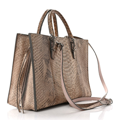 Balenciaga Snakeskin A6 Zip Around Tote Cream 3 of 9