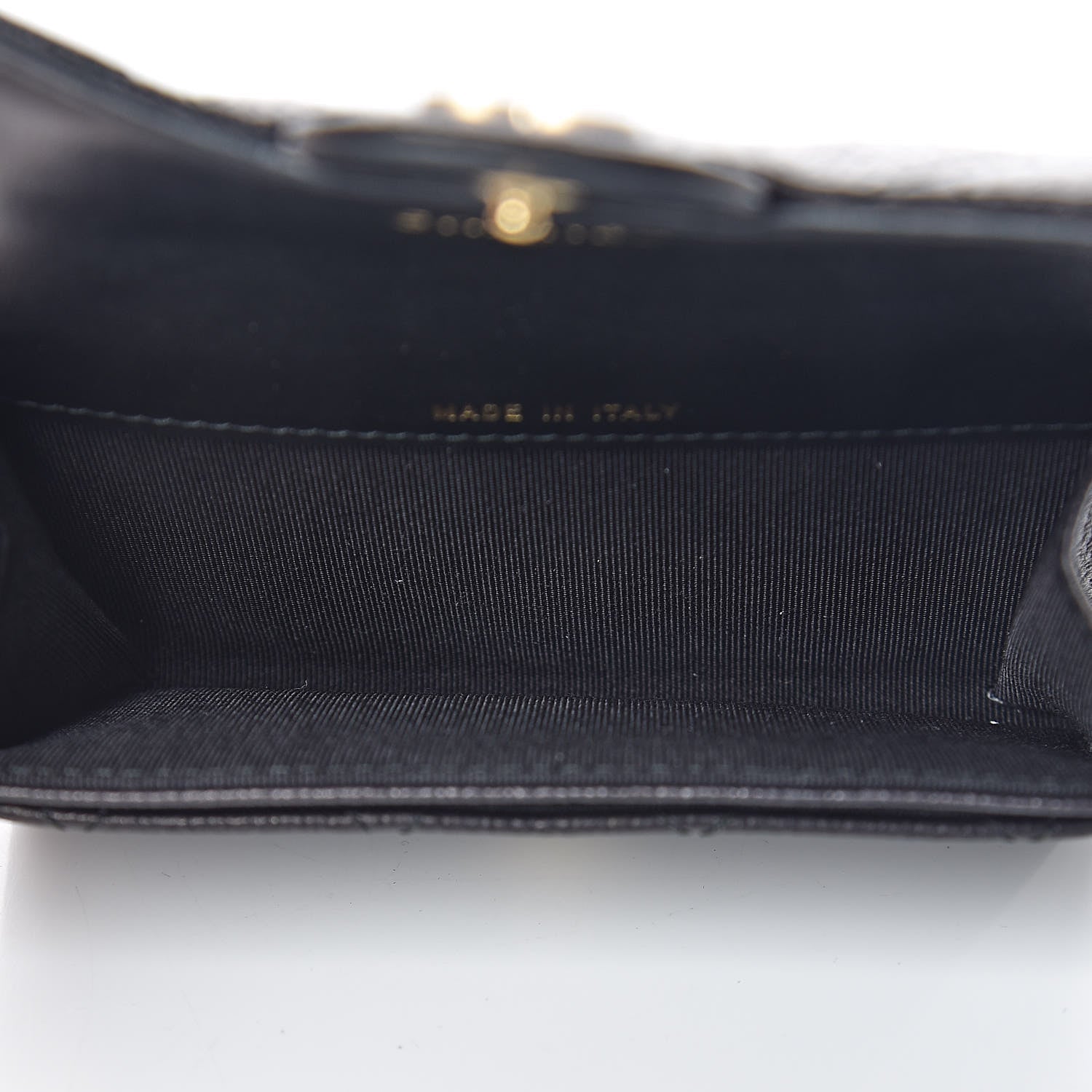 Chanel Logo Calfskin Embossed Quilted Flap Card Holder Black 5 of 9