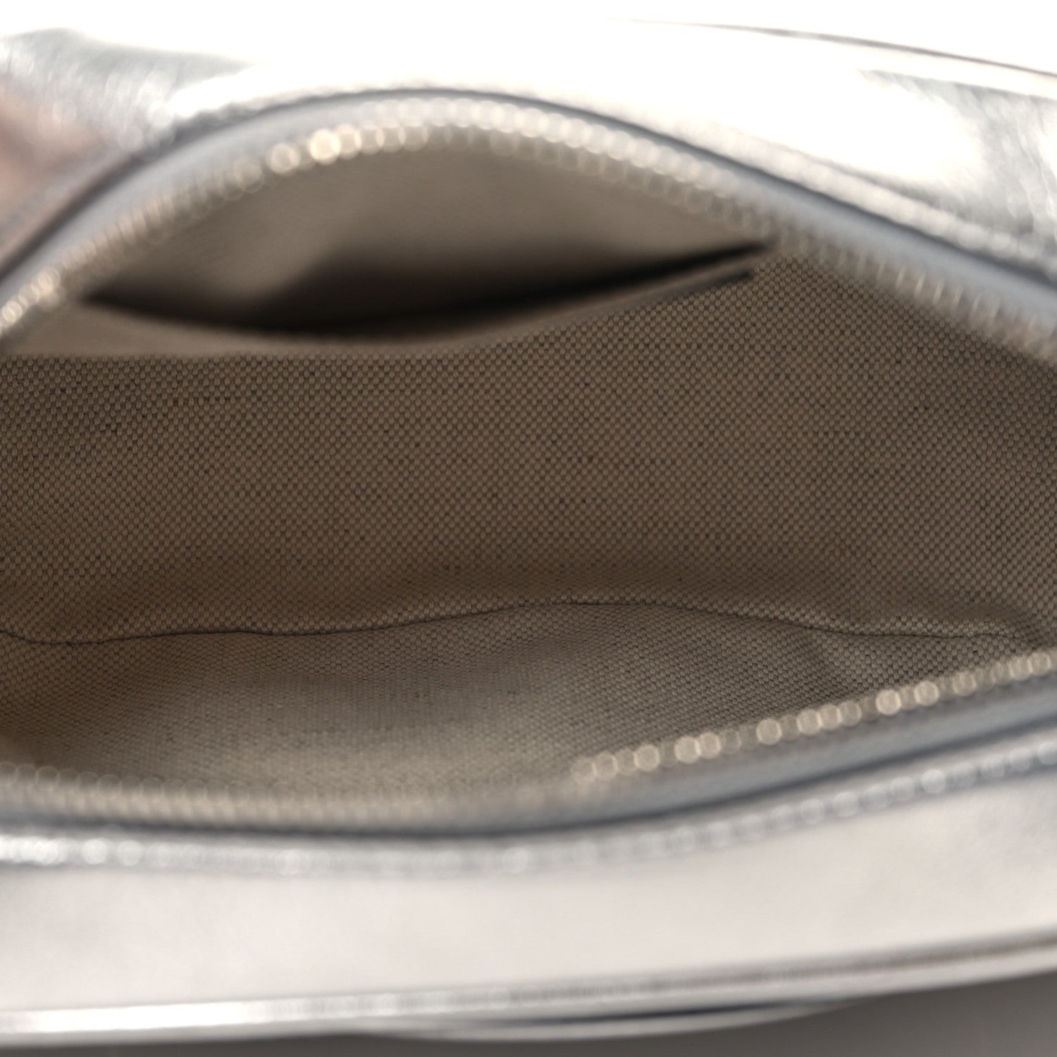 Gucci Metallic Sakai Be Green Calfskin Diagonal Stitched Small Blondie Shoulder Bag Silver 5 of 11