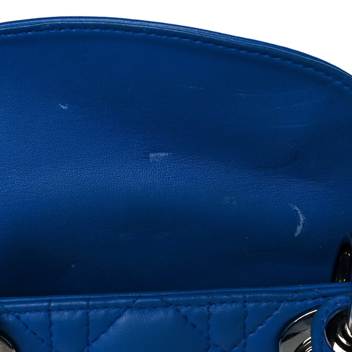 Lambskin Cannage Mini Lady Dior Blue