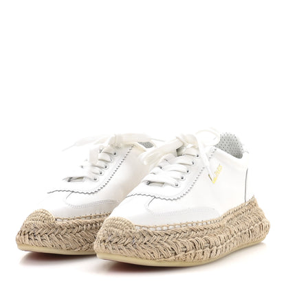Christian Louboutin Toile Calfskin Espasneak Flat Sneaker 36 Ivory 4 of 8