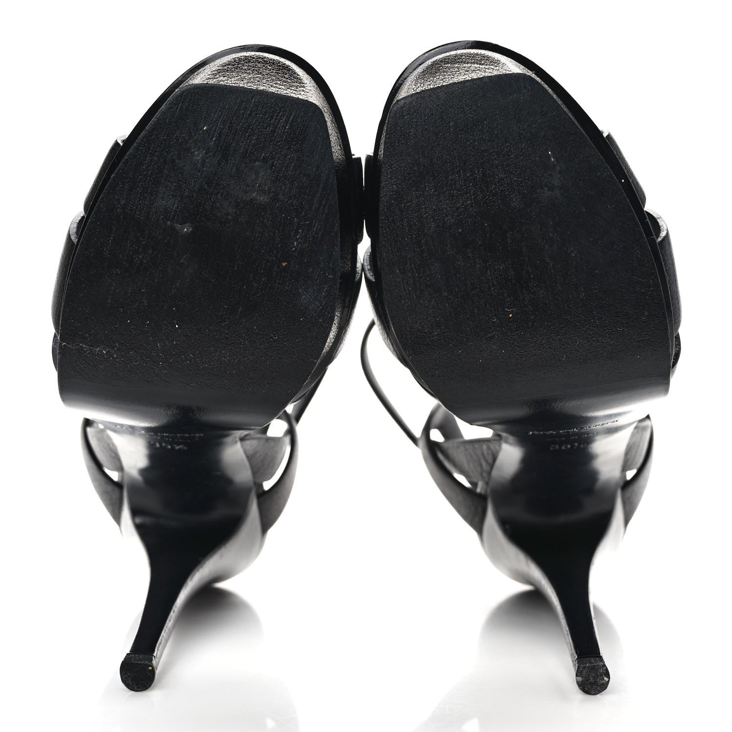 Saint Laurent Goatskin Tribute 105 Platform Sandals 35.5 Black 5 of 7