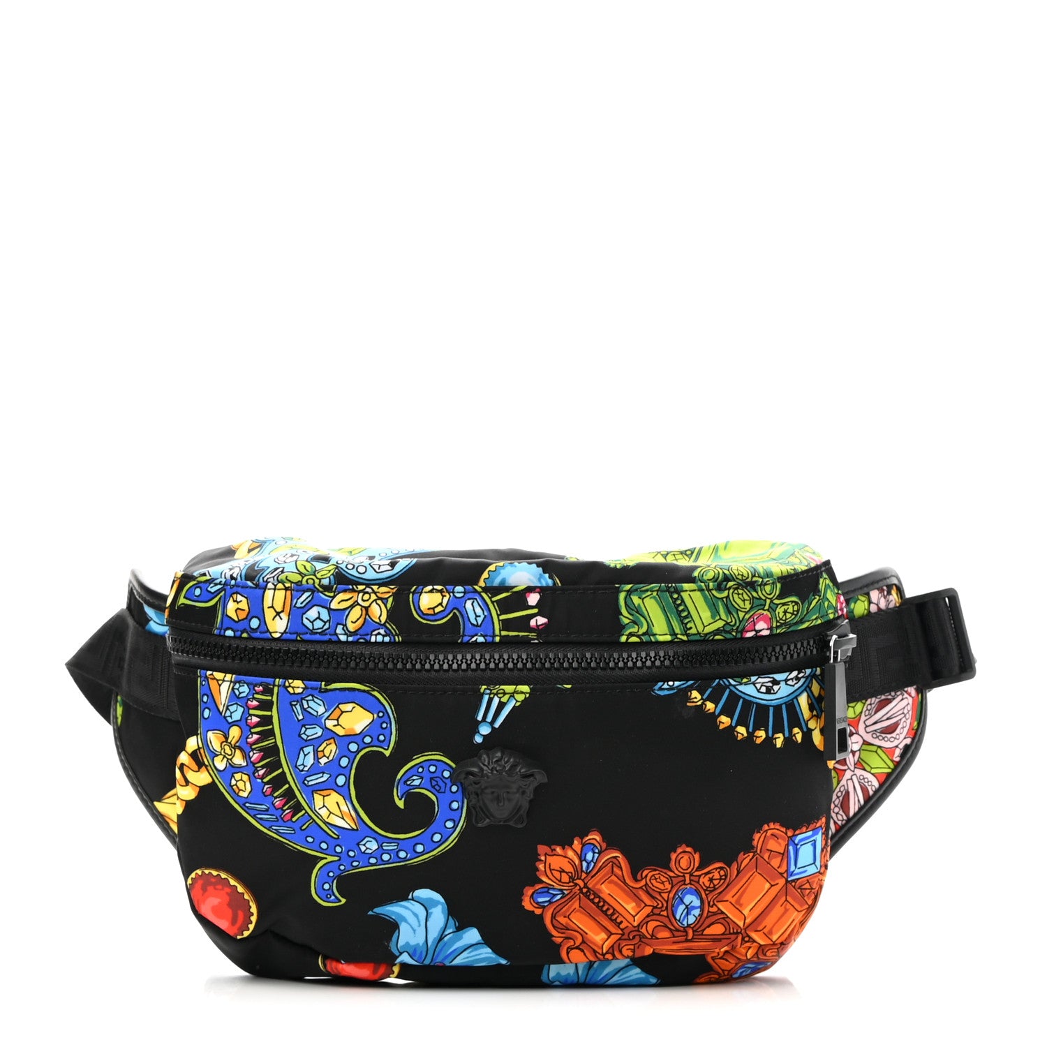 Versace Nylon Marsupio St Catene Medusa Belt Bag Black Multicolor 1 of 9