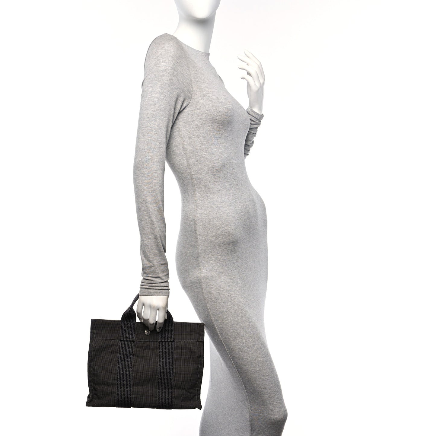 Canvas Herline PM Tote Grey