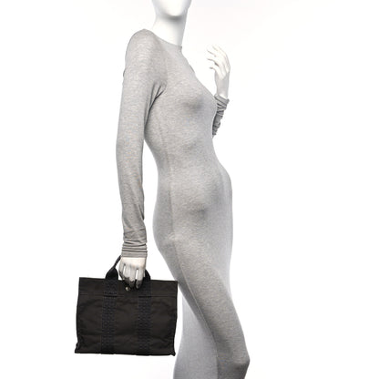Hermes Canvas Herline PM Tote Grey 2 of 9
