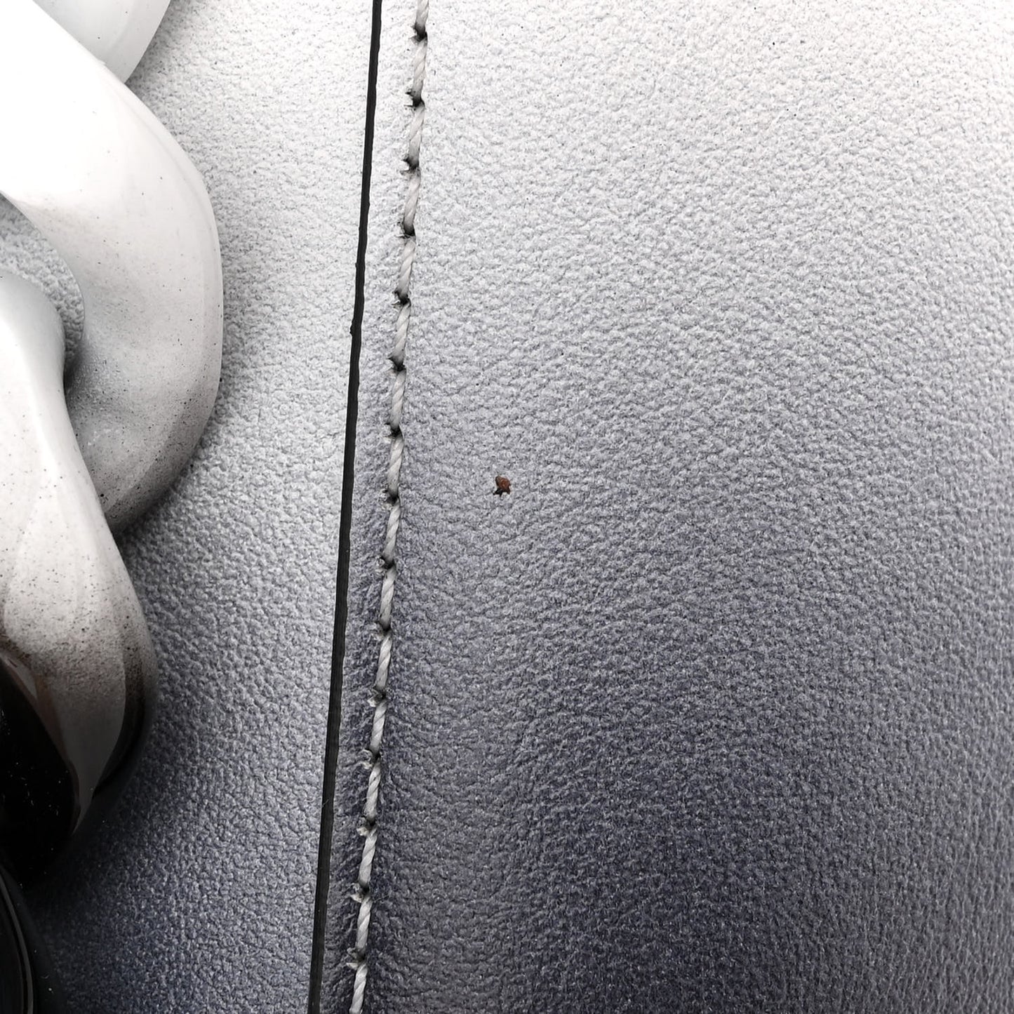 Calfskin Degrade Infinity Bucket Bag Black White