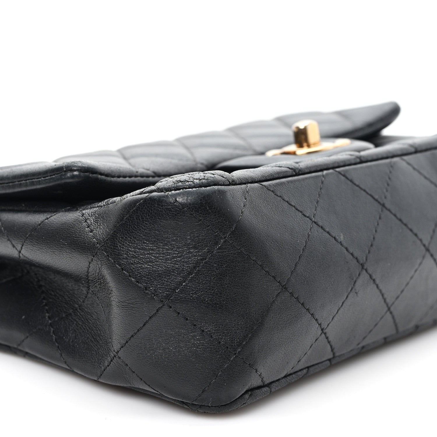 Chanel Lambskin Quilted Mini Rectangular Flap Black 9 of 11