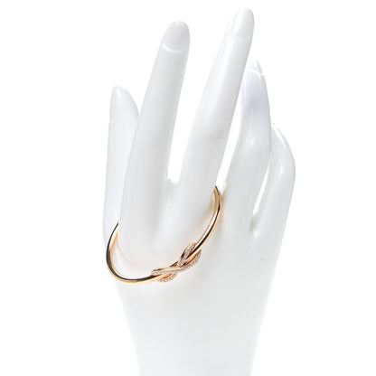 Tiffany 18K Rose Gold Diamond Infinity Cuff Bracelet 2 of 5
