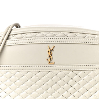 Saint Laurent Lambskin Quilted Victoire Camera Bag Blanc Vintage 7 of 9