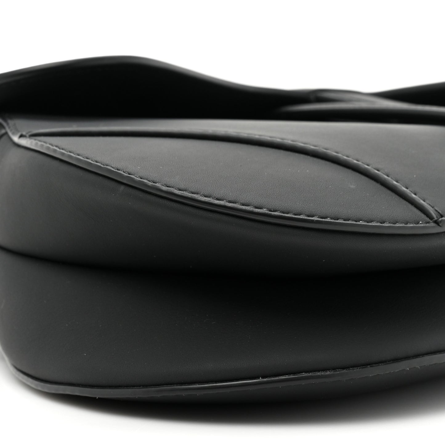 Ultra Matte Calfskin Saddle Bag Black