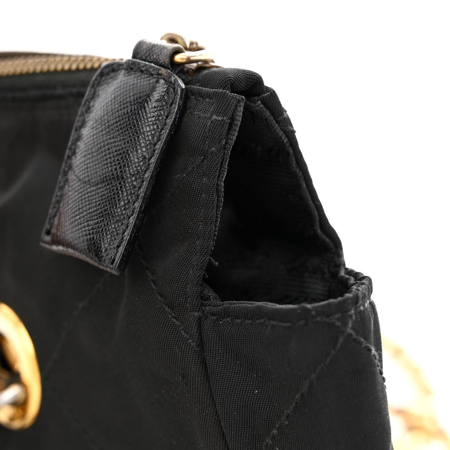 Prada Nylon Tessuto Quilted Shoulder Bag Black 15 of 15
