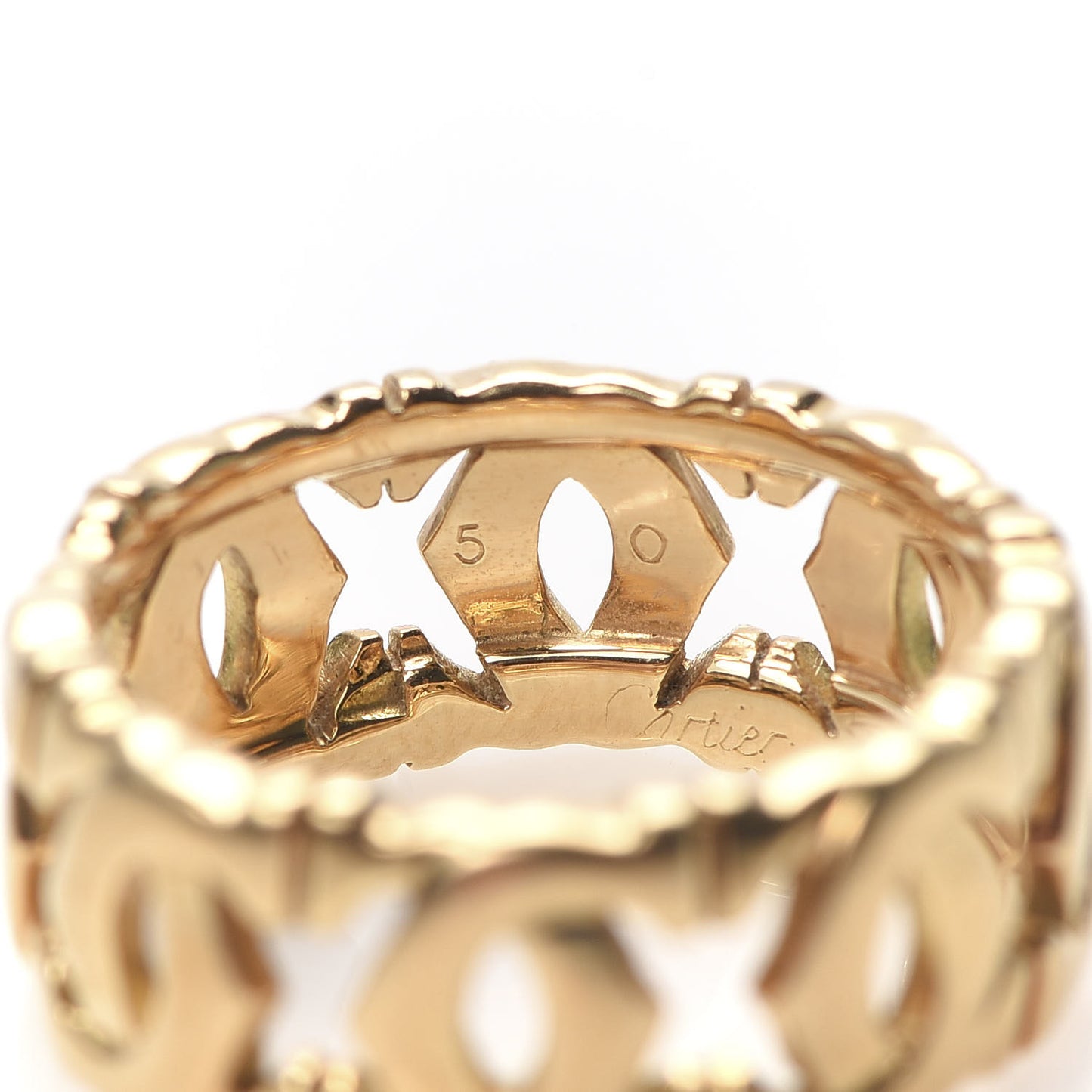 18K Yellow Gold Entrelaces Ring 50 5.25