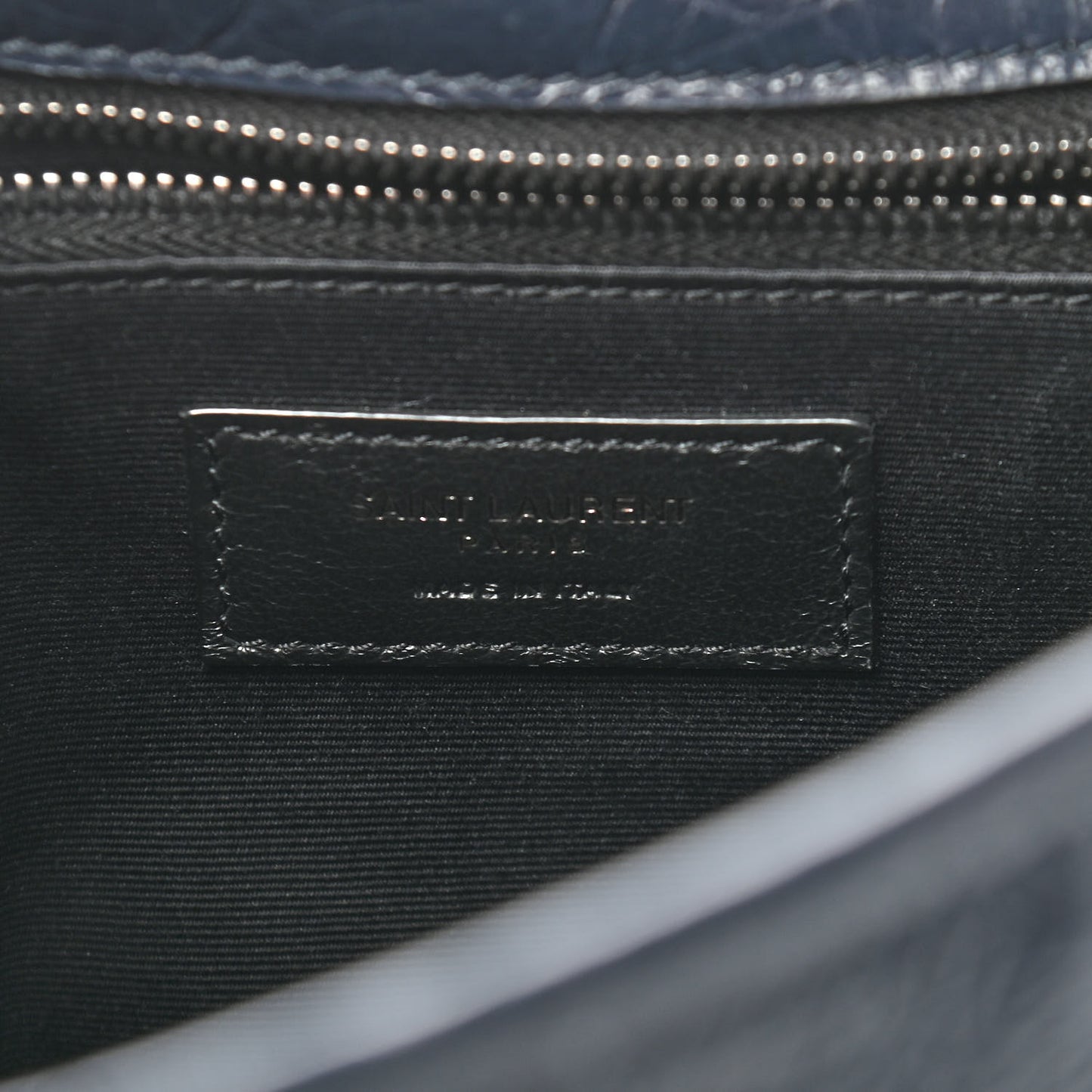 Crinkled Calfskin Matelasse Monogram Medium Niki Chain Satchel Deep Marine