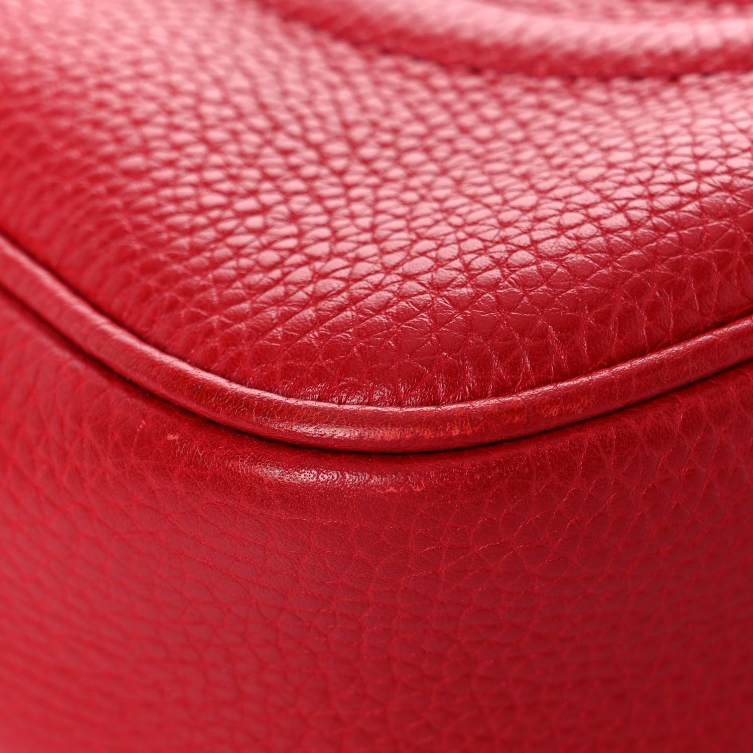 Gucci Pebbled Calfskin Small Soho Disco Bag Vibrant Red 8 of 14