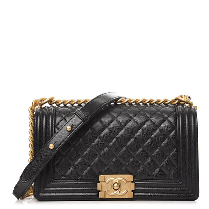 Chanel Caviar Quilted Medium Boy Flap Black 1 of 9
