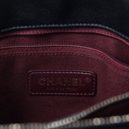 Chanel Shiny Sheepskin Quilted Small Trapezio Flap Black 8 of 11