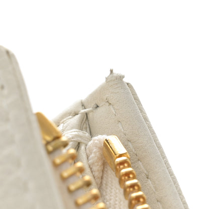 Christian Dior Calfskin Cannage Caro Zipped Pouch With Chain Latte 8 of 14