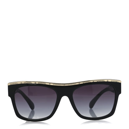 Chanel Acetate Square Sunglasses 71505-A Black Grey 2 of 10