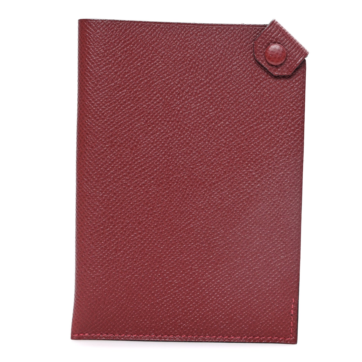 Hermes Epsom Tarmac PM Passport Holder Rouge Grenat 1 of 6