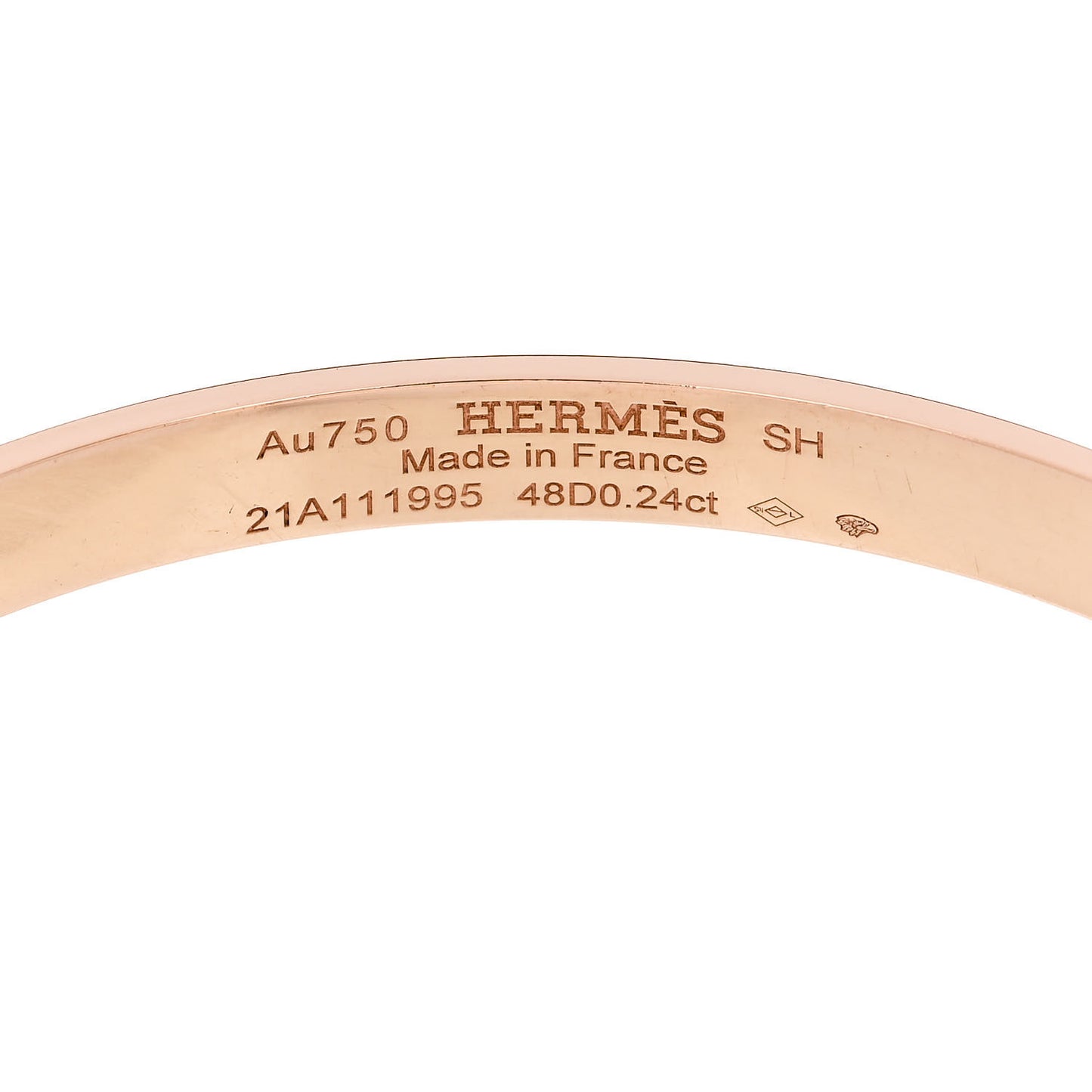 18K Rose Gold Diamond PM Collier De Chien Bracelet SH