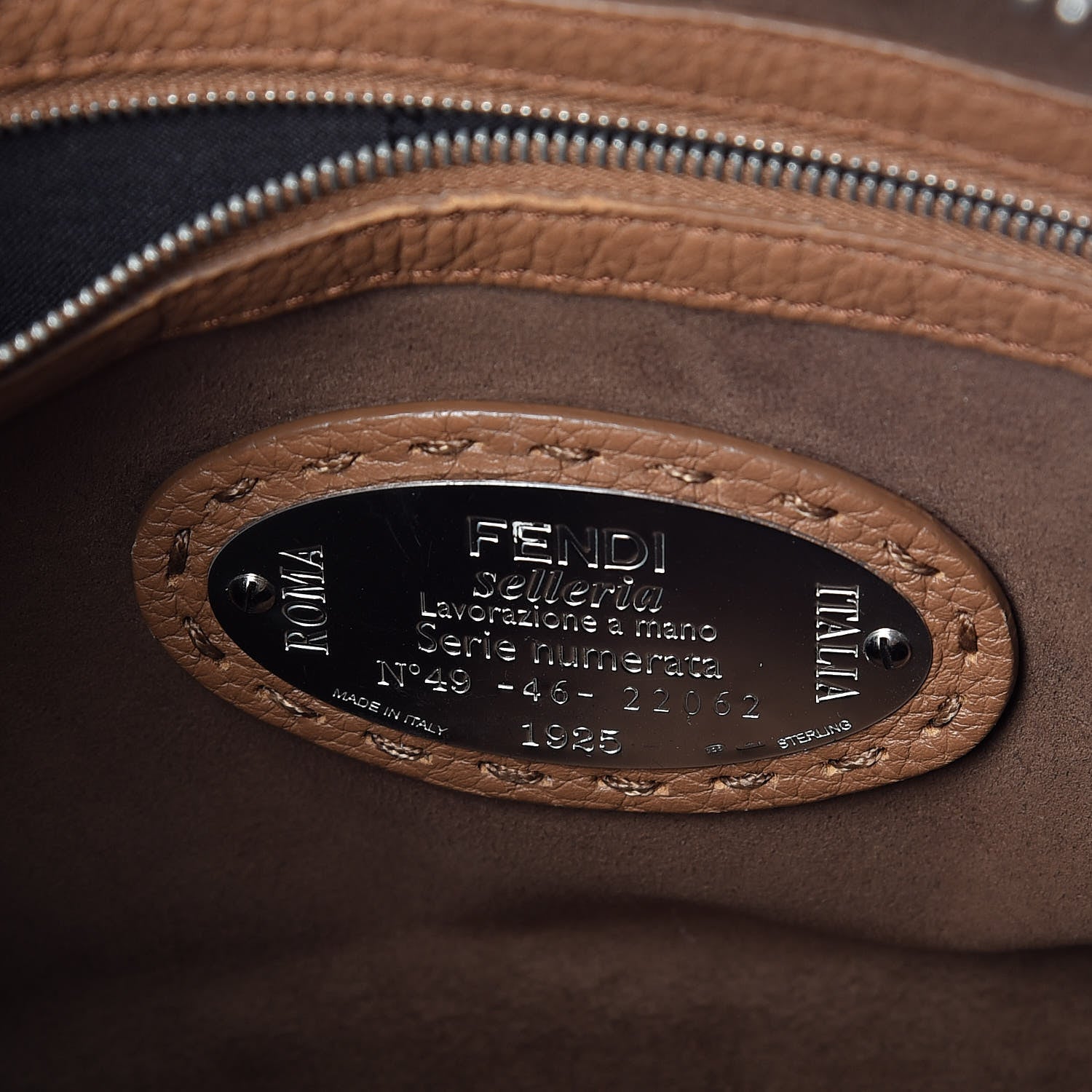 Fendi Cuoio Romano Selleria Lei Boston Tote Mou 13 of 24