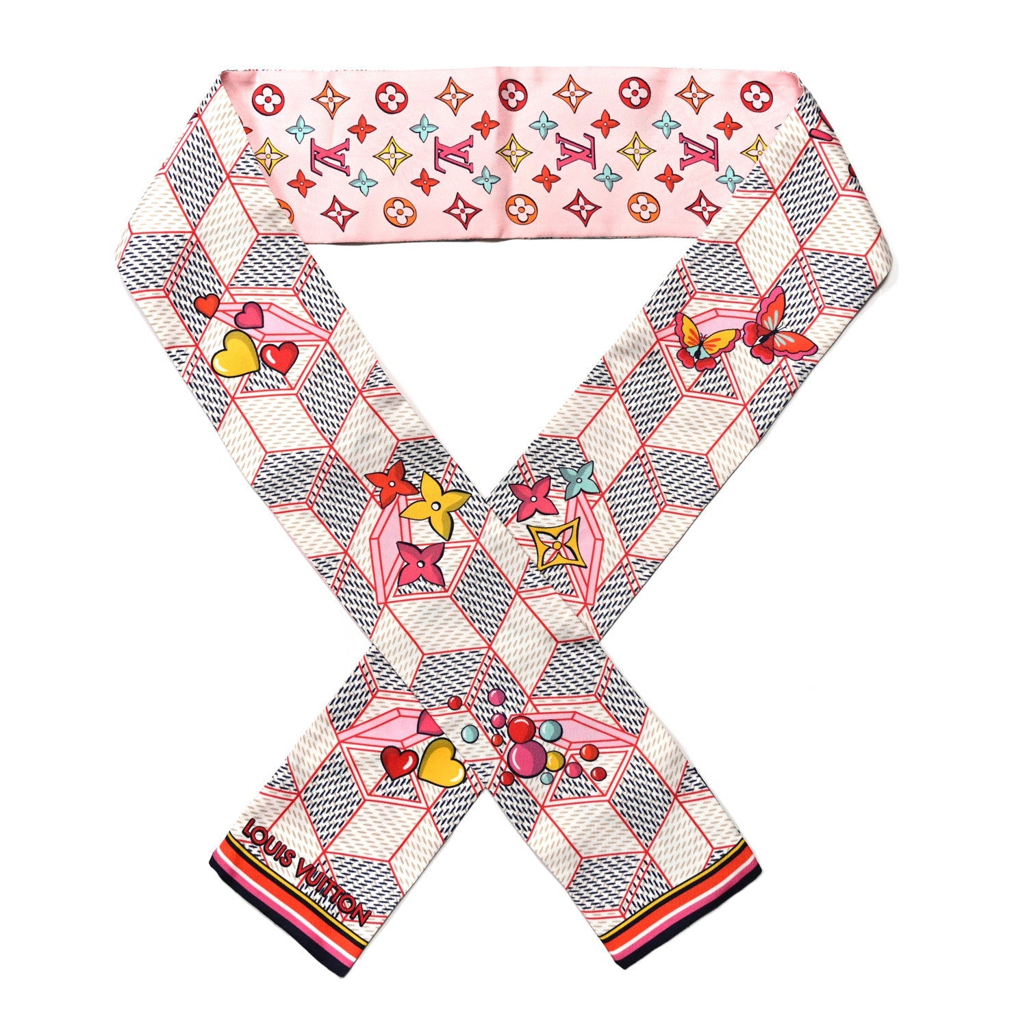 Louis Vuitton Silk Jeu De Louis BB Bandeau Beige 1 of 3
