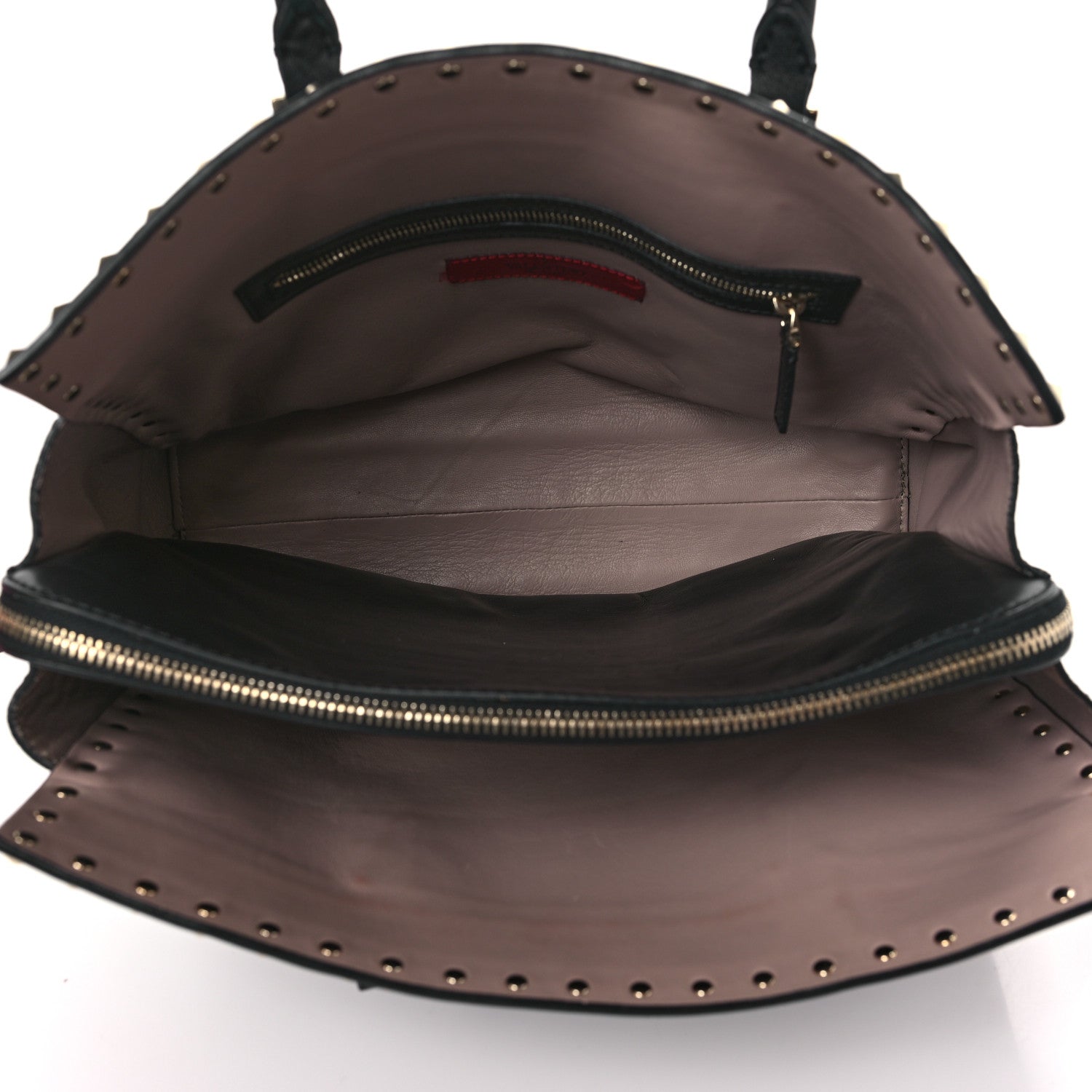 Valentino Garavani Vitello Small Rockstud Top Handle Tote Black 5 of 9