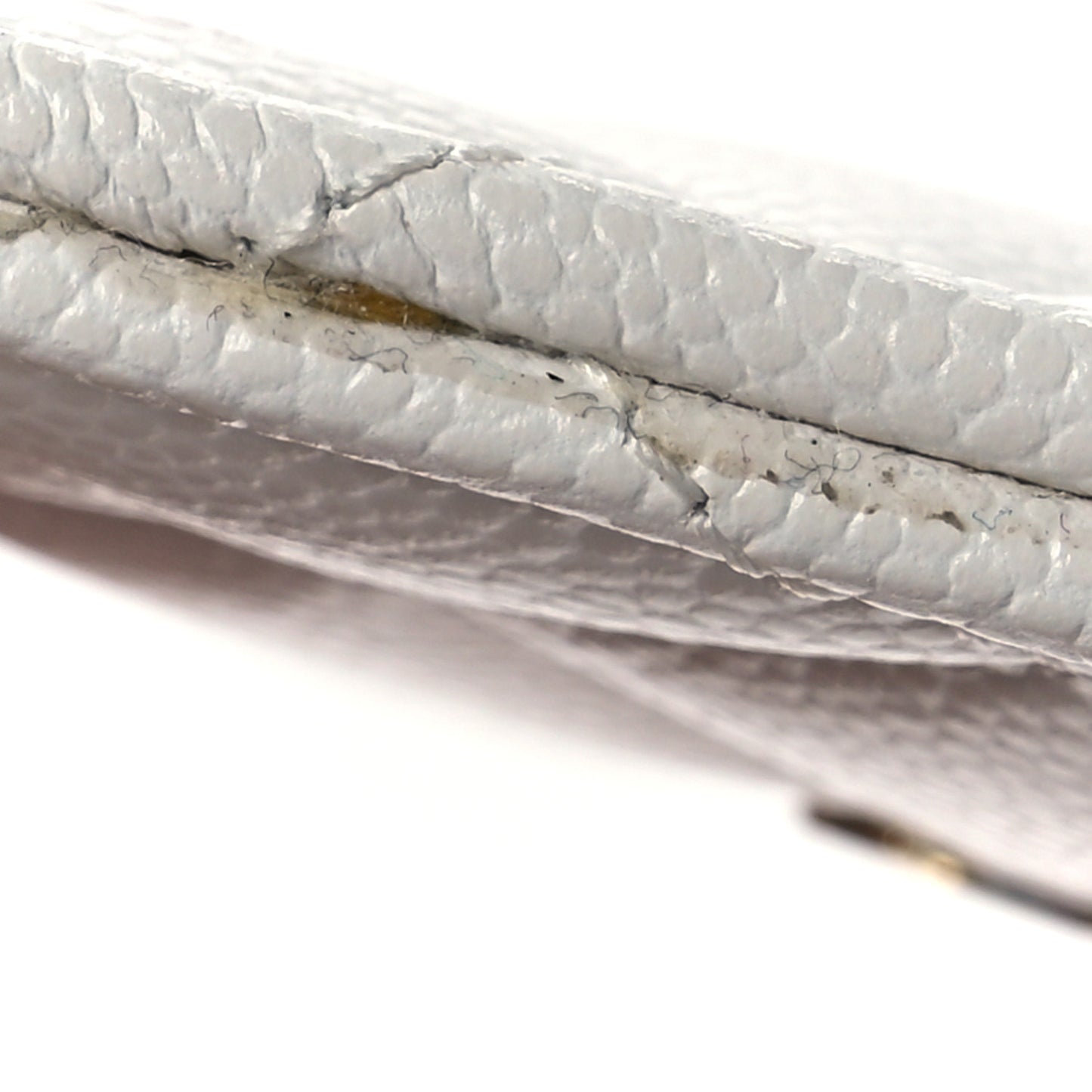Caviar Quilted Card Holder White