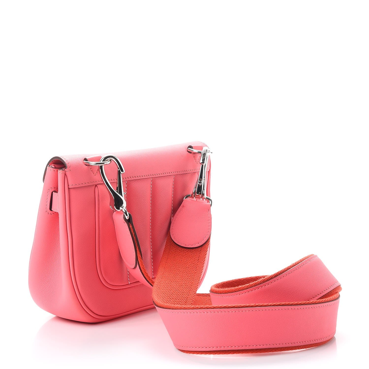 Hermes Veau Swift Mini Sac Berline Rose Azalee 3 of 9