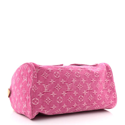 Louis Vuitton Monogram Denim Neo Speedy Fuchsia 4 of 10