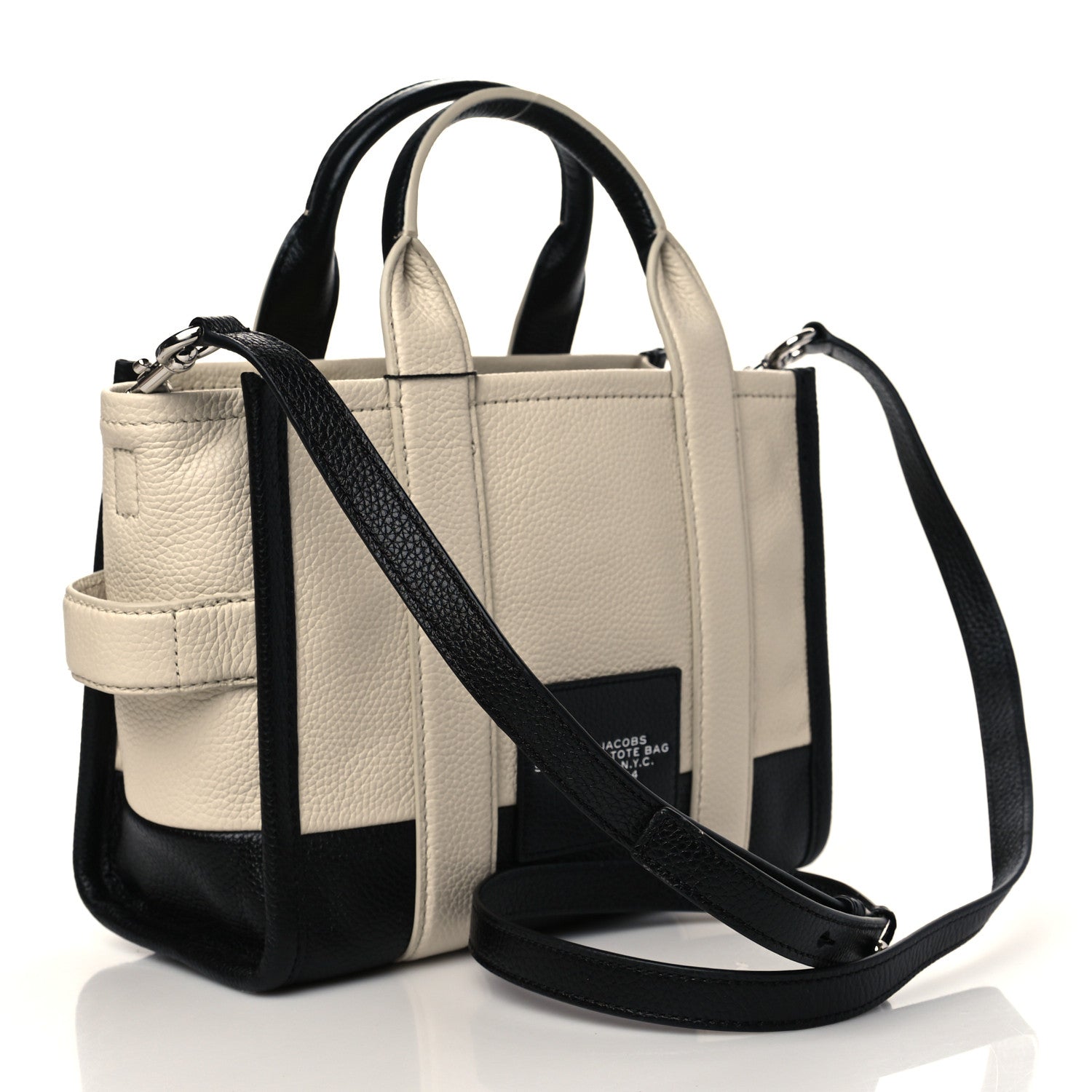 Marc Jacobs Grained Calfskin Colorblock Mini The Tote Bag Ivory Multi 2 of 6