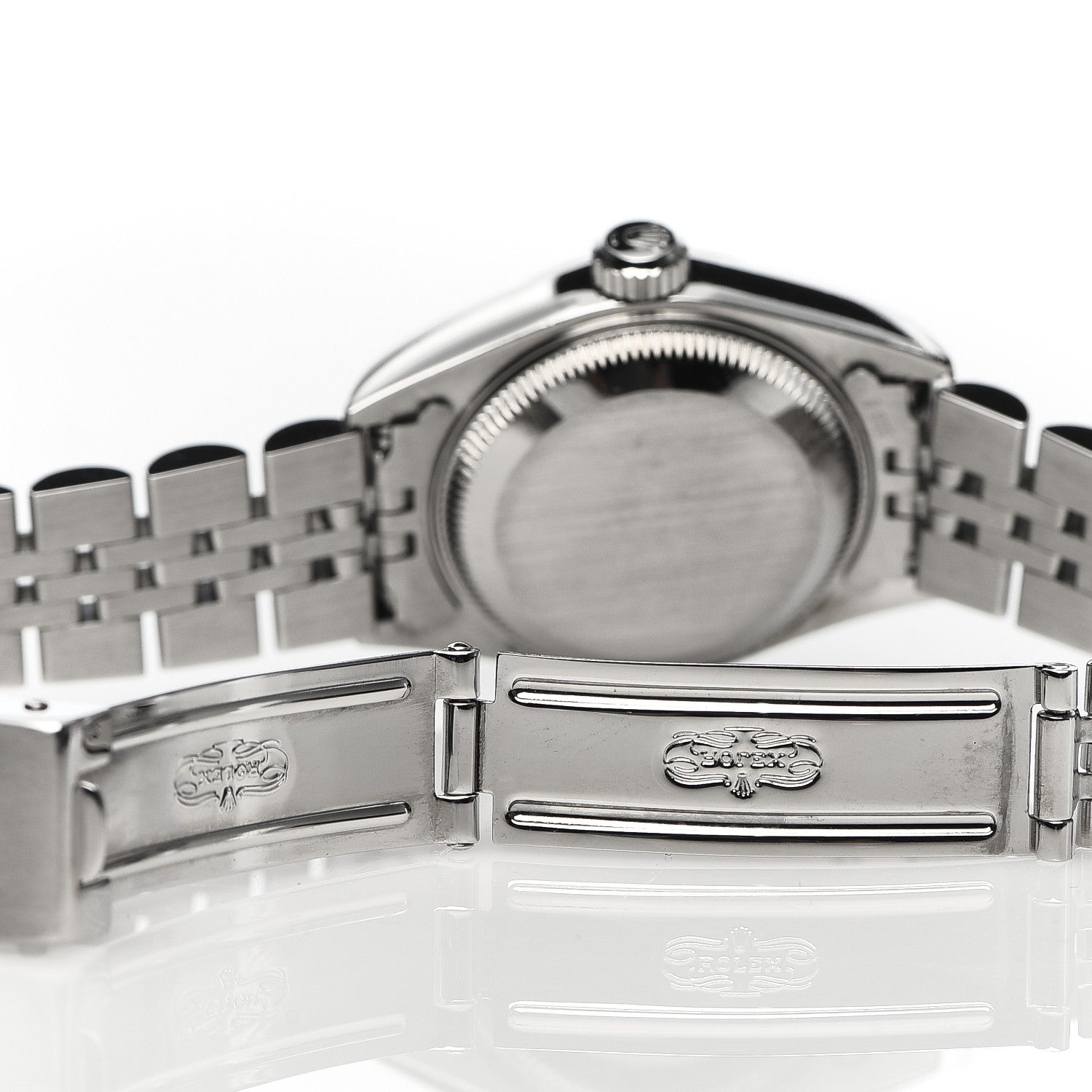 Rolex Stainless Steel 18K White Gold Diamond 26mm Oyster Perpetual Datejust Watch Silver Jubilee 79174 6 of 7