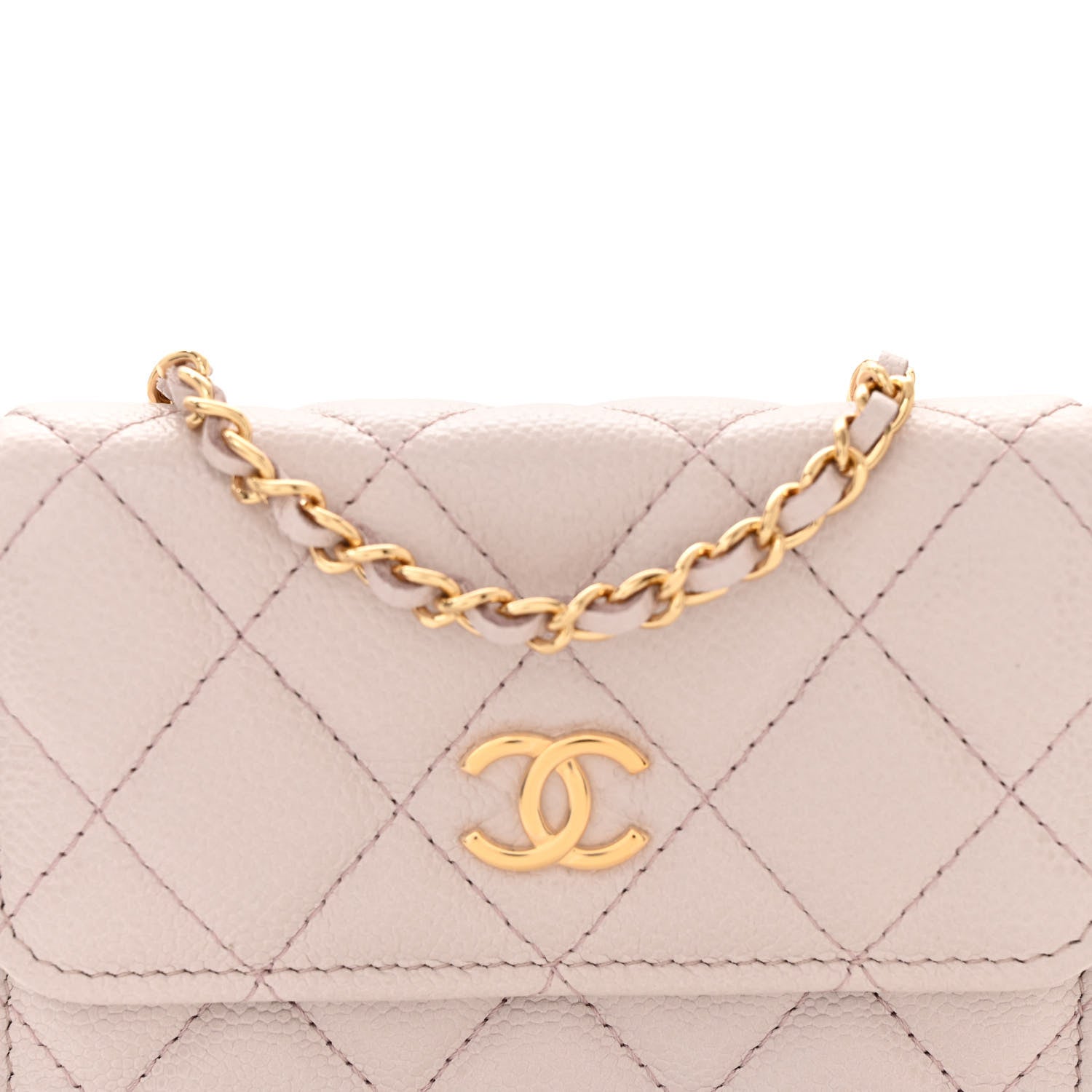 Chanel Caviar Quilted Miss Coco Clutch With Chain Light Purple 9 of 12