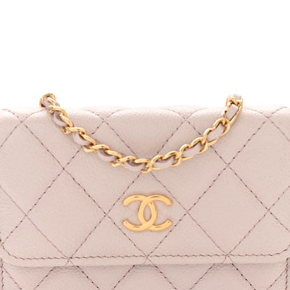 Chanel Caviar Quilted Miss Coco Clutch With Chain Light Purple 9 of 12