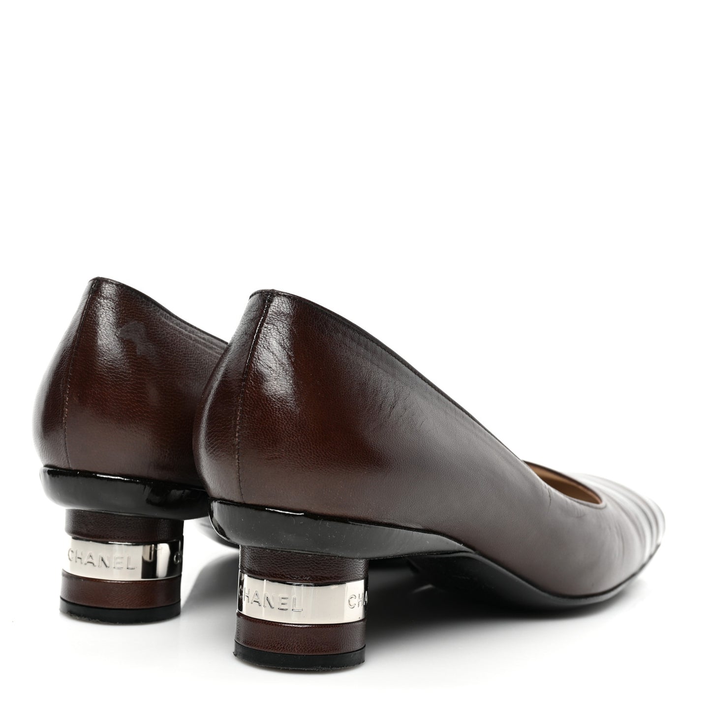 Lambskin Patent Pumps 39 Brown