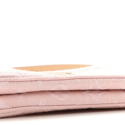 Louis Vuitton Monogram Denim Liv Pochette Washed Pink 5 of 12