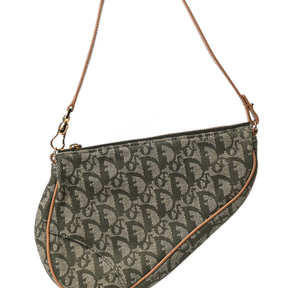 Christian Dior Monogram Mini Saddle Pochette Green 8 of 12