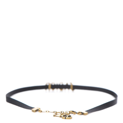 Christian Dior Grosgrain Ribbon J'Adior Logo Choker Necklace Black 3 of 3