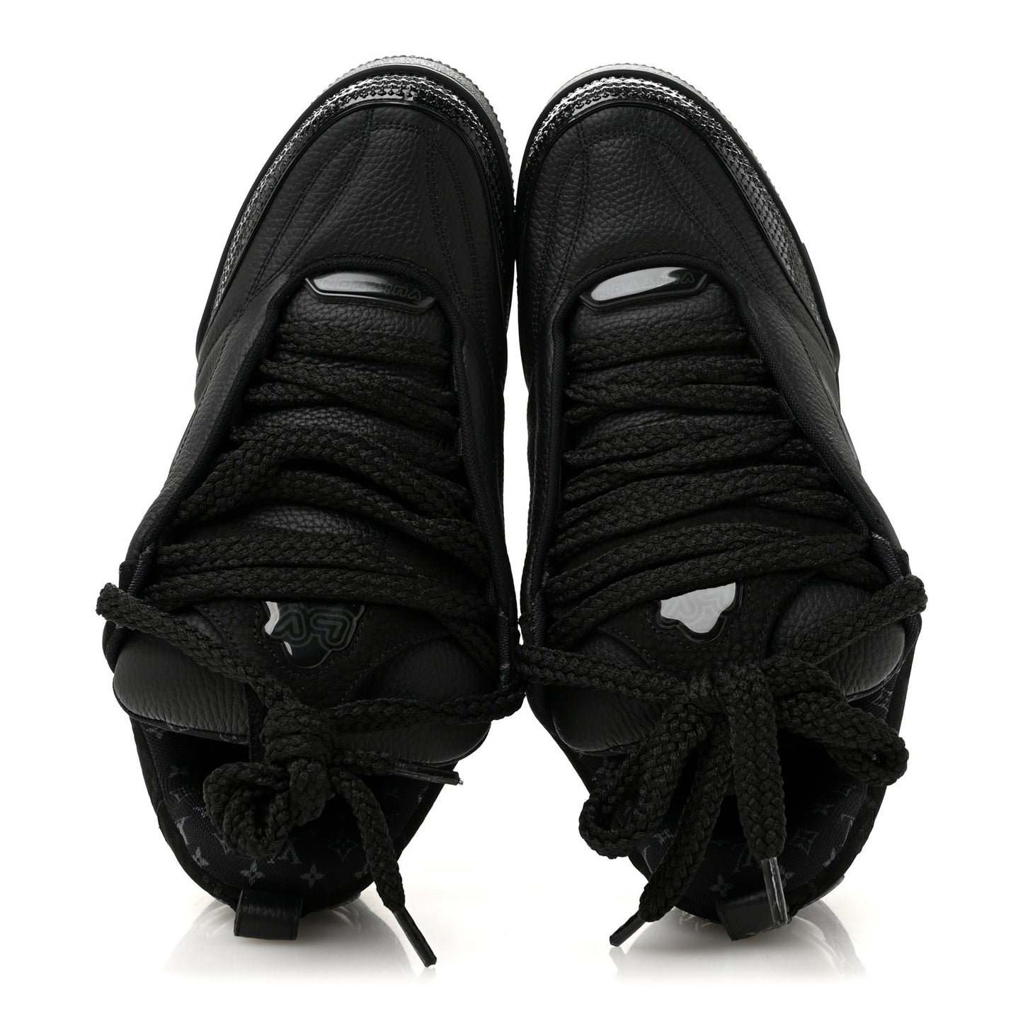 Calfskin Suede Mens LV Skate Sneakers 9 Black