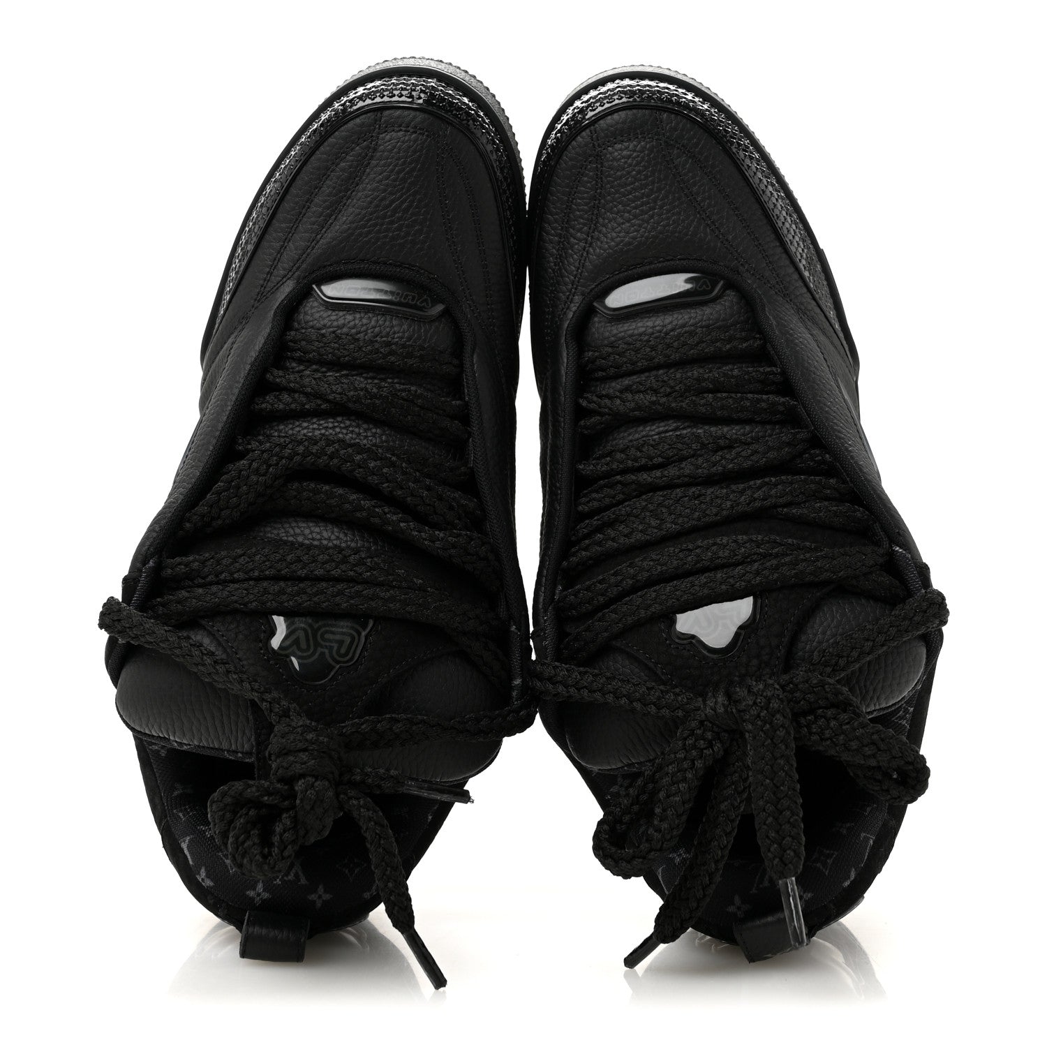 Louis Vuitton Calfskin Suede Mens LV Skate Sneakers 9 Black 2 of 8