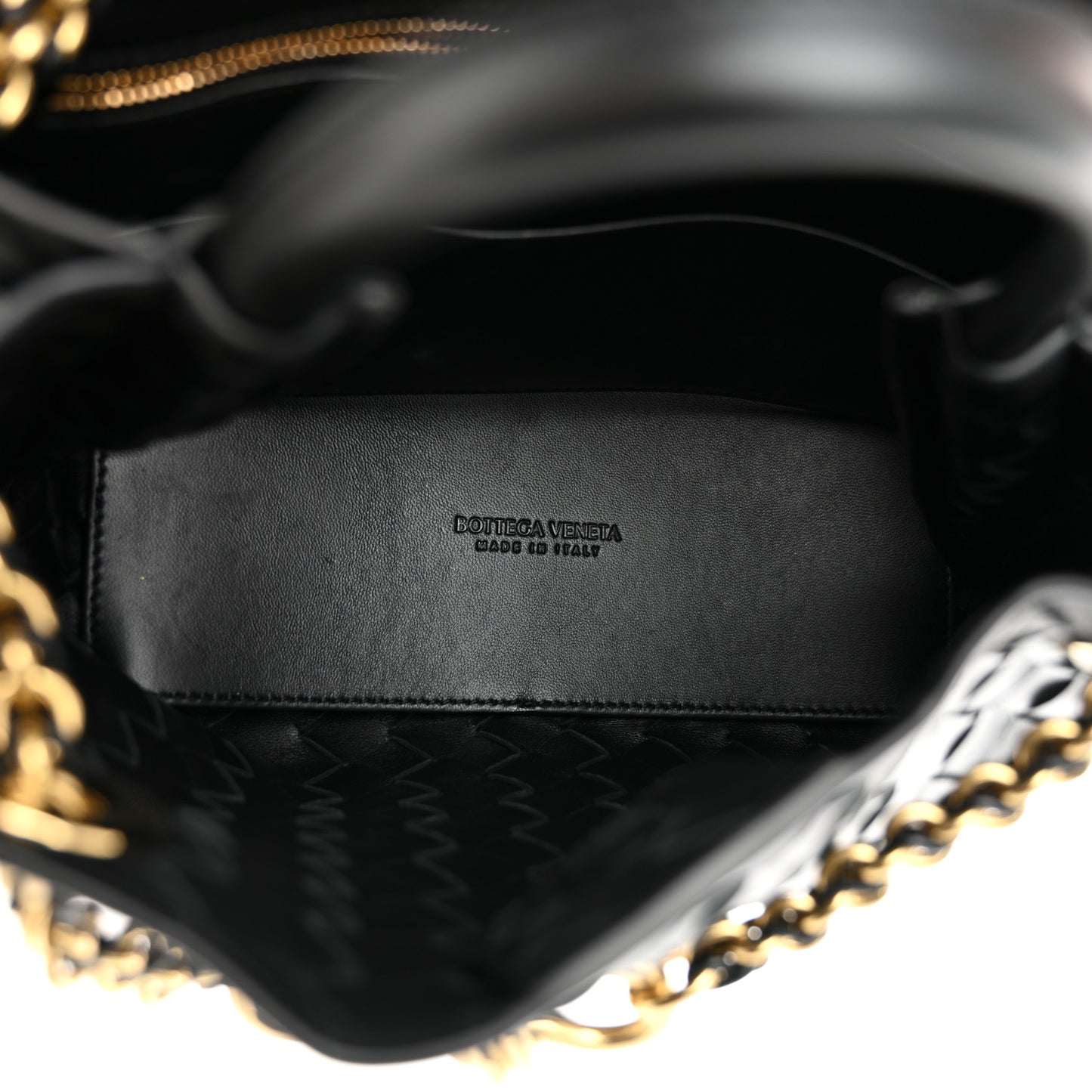 Nappa Intrecciato Small Andiamo Shoulder Bag Black