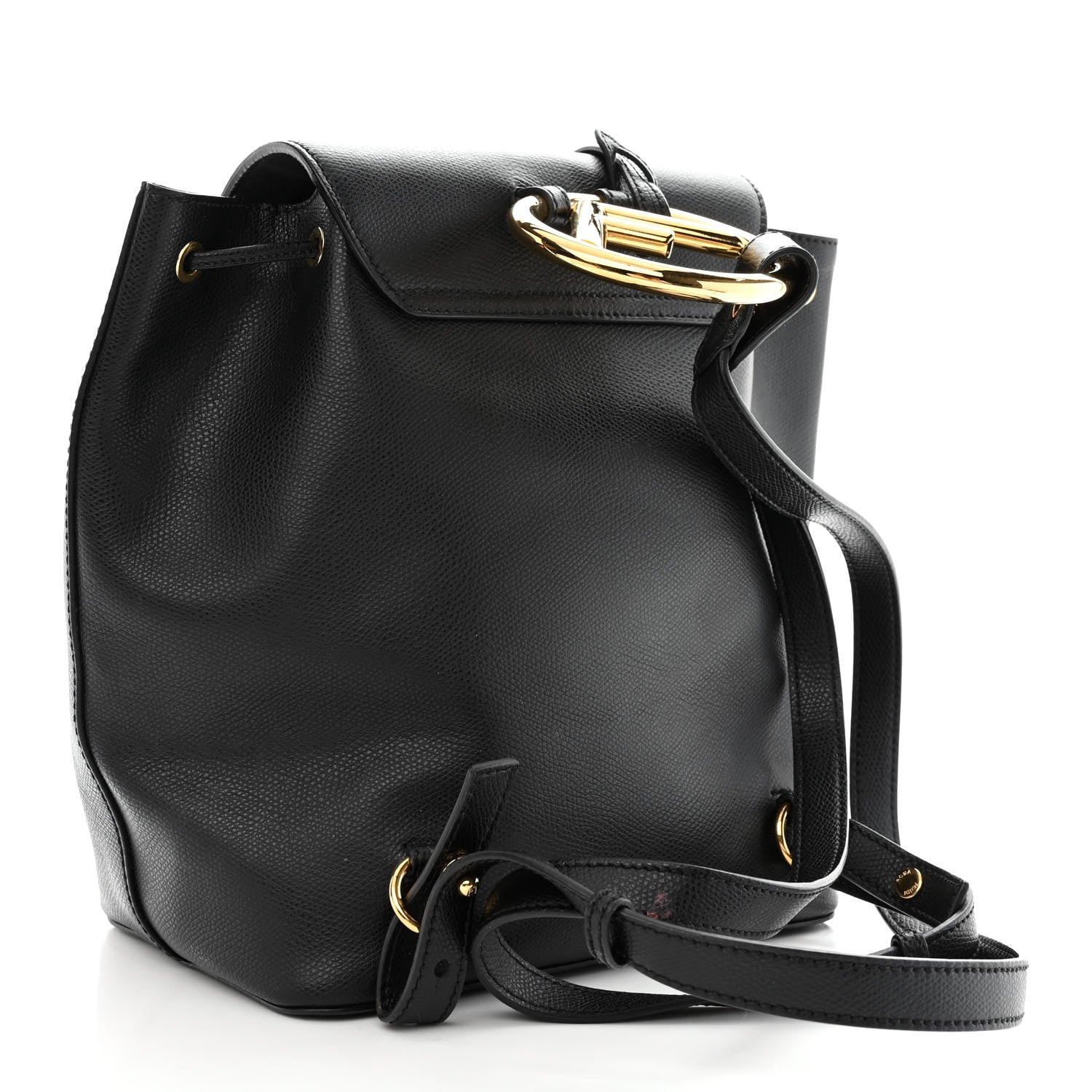 Fendi Vitello Cruise F is Fendi Drawstring Backpack Black 2 of 14