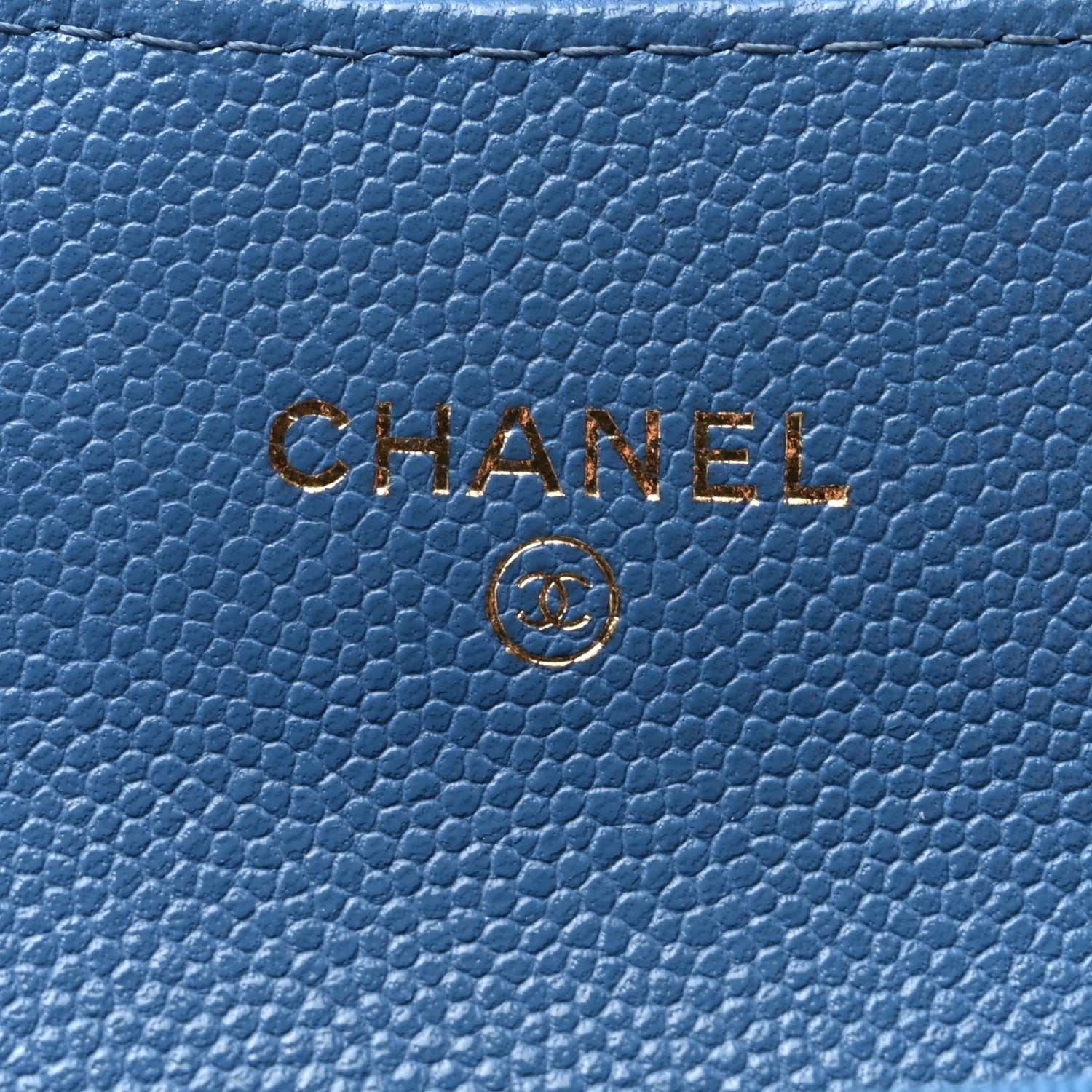 Chanel Caviar Quilted Flap Card Holder Wallet Blue 6 of 9