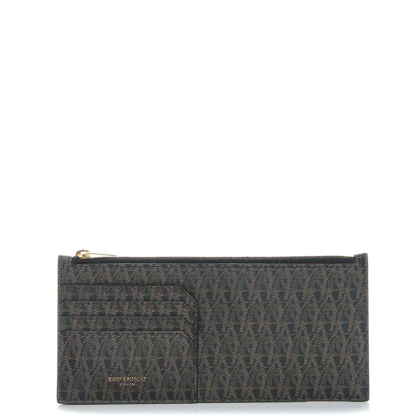 Classic Toile Monogram 4 Fragments Zip Pouch Black