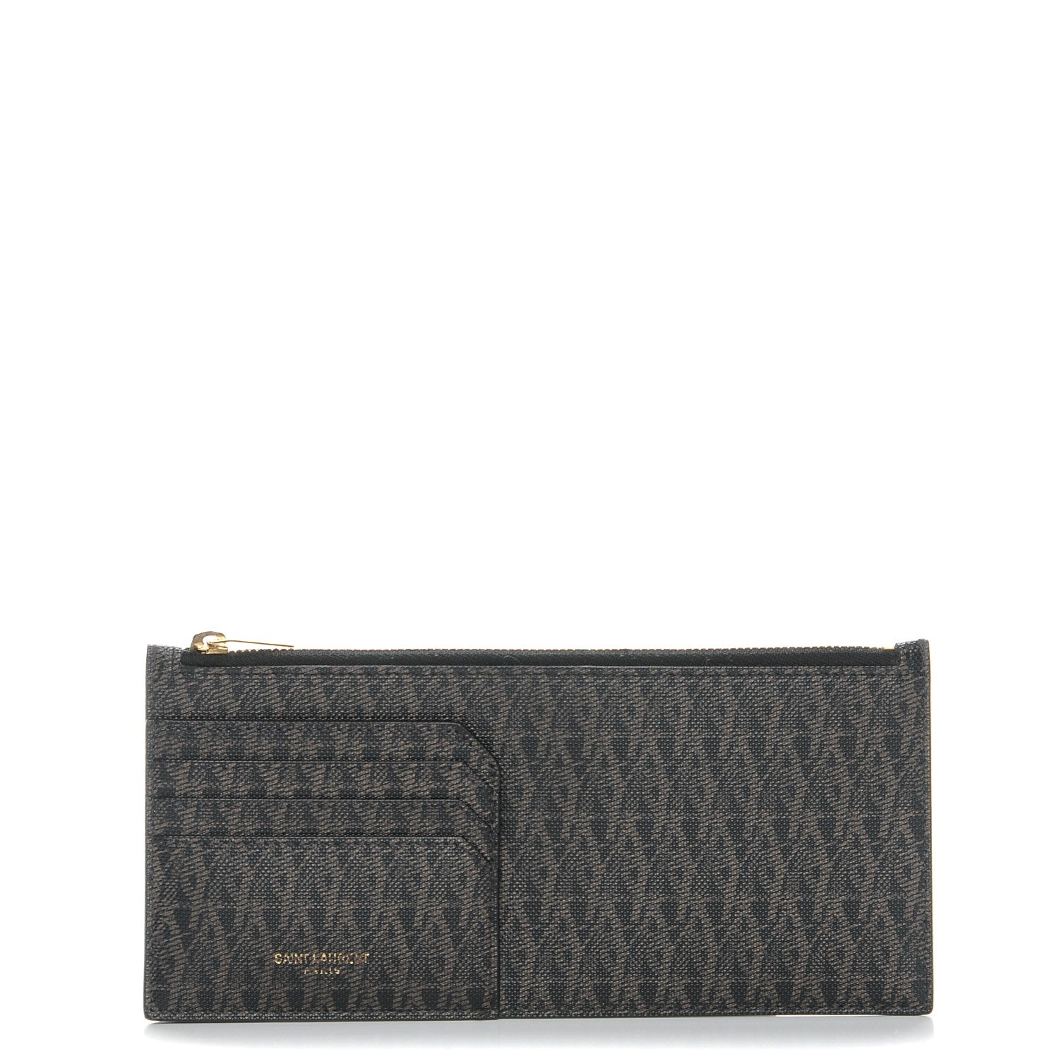Saint Laurent Classic Toile Monogram 4 Fragments Zip Pouch Black 1 of 8